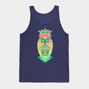 buho the owl in mexican patterns ecopop Tank Top